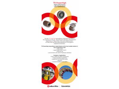 Polyurethane industrial wheels for difficult operating conditions